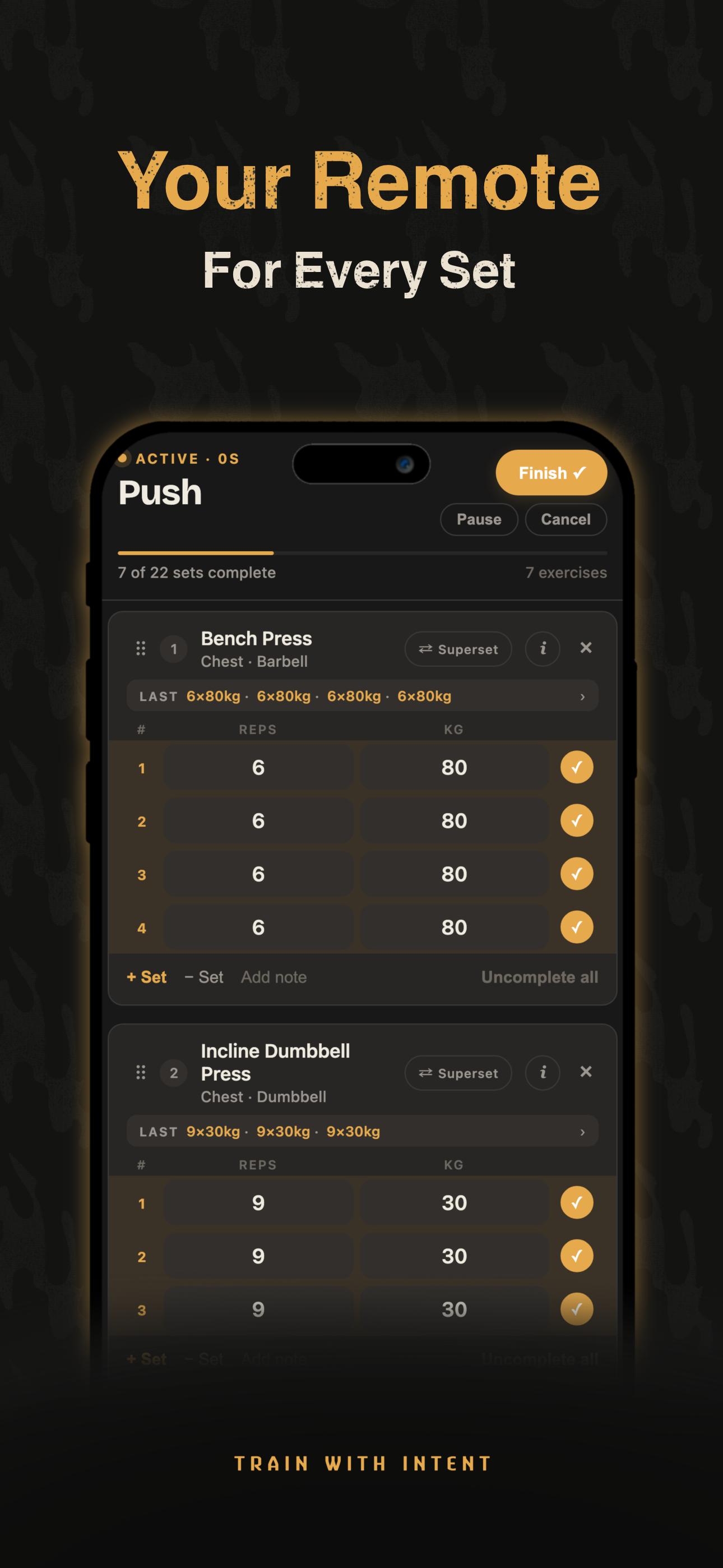 Logging a workout session in Awzan